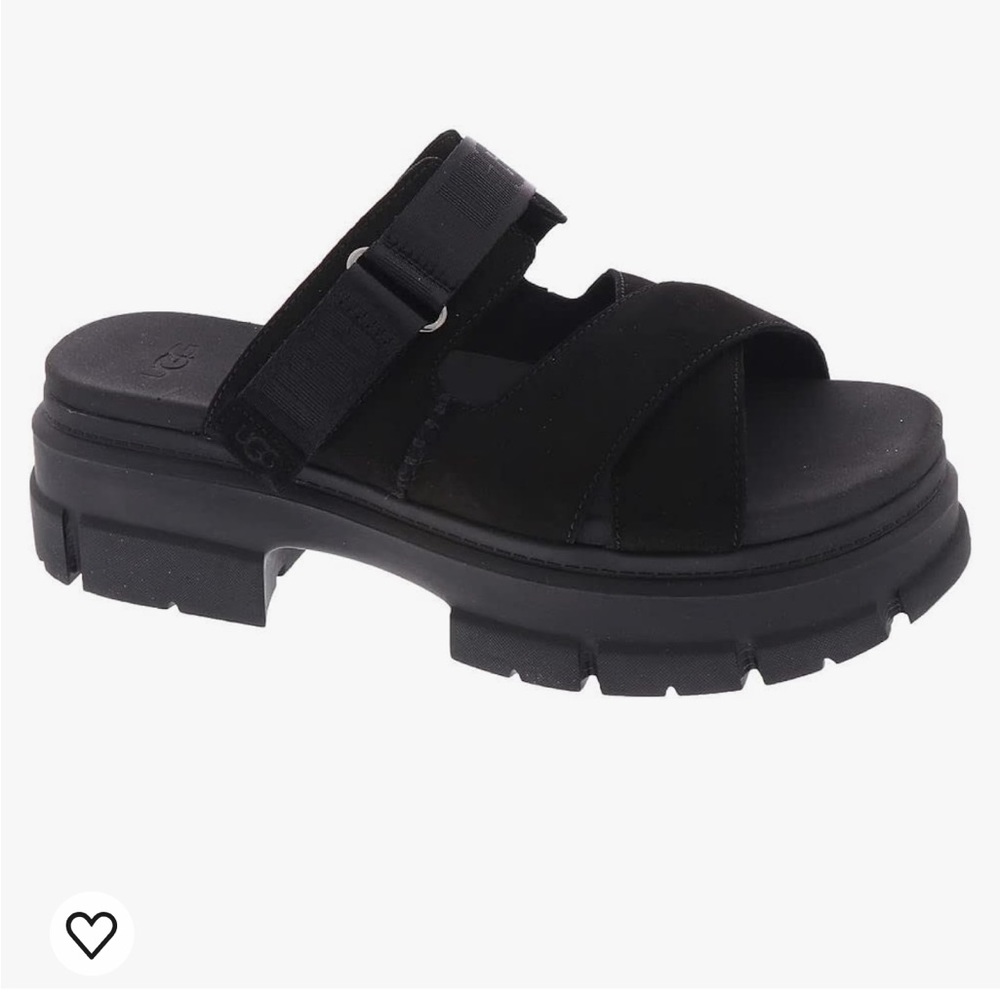 UGG ASHTON SANDAL BLACK SUEDE
